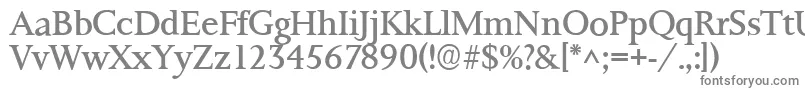 Ft8rRoman-fontti – harmaat kirjasimet valkoisella taustalla