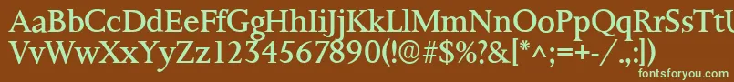 Ft8rRoman Font – Green Fonts on Brown Background