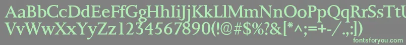 Ft8rRoman Font – Green Fonts on Gray Background