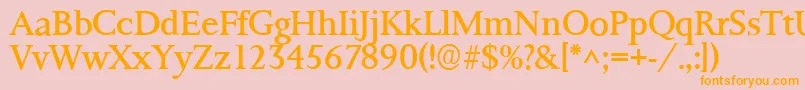 Ft8rRoman Font – Orange Fonts on Pink Background