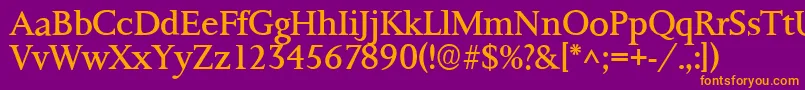 Ft8rRoman Font – Orange Fonts on Purple Background