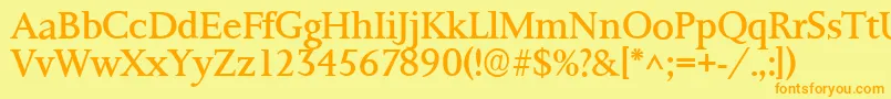 Ft8rRoman Font – Orange Fonts on Yellow Background