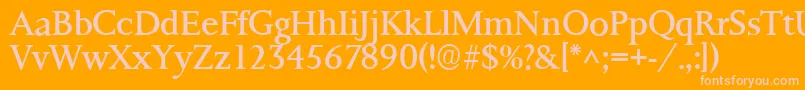 Ft8rRoman Font – Pink Fonts on Orange Background