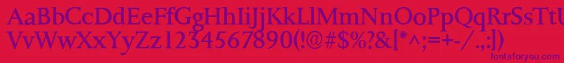 Ft8rRoman Font – Purple Fonts on Red Background