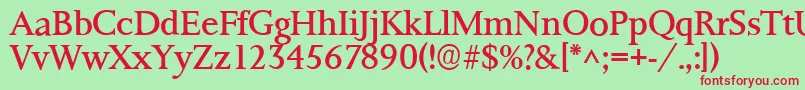 Ft8rRoman Font – Red Fonts on Green Background
