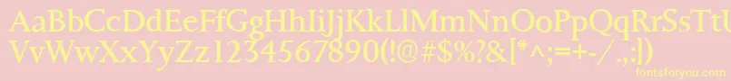 Ft8rRoman Font – Yellow Fonts on Pink Background