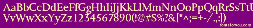 Ft8rRoman Font – Yellow Fonts on Purple Background