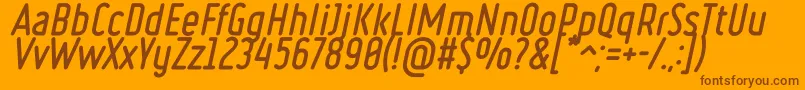 RulerVolumeFill Font – Brown Fonts on Orange Background