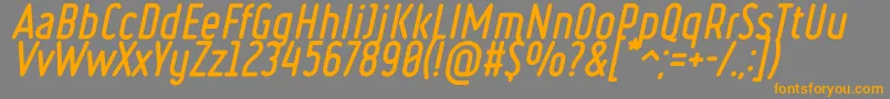 RulerVolumeFill Font – Orange Fonts on Gray Background