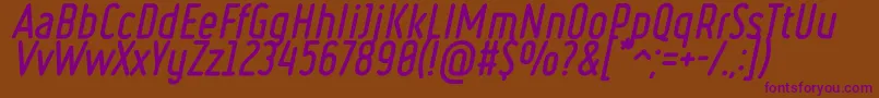 RulerVolumeFill Font – Purple Fonts on Brown Background