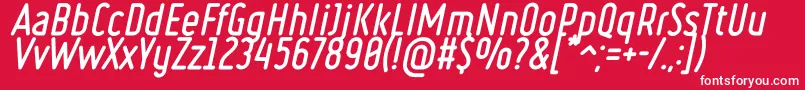 フォントRulerVolumeFill – 赤い背景に白い文字