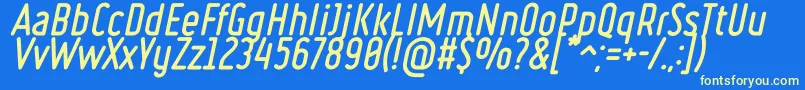 RulerVolumeFill Font – Yellow Fonts on Blue Background