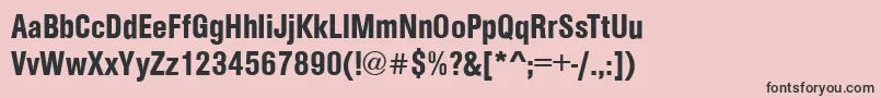 フォントArezzoCdDemi – ピンクの背景に黒い文字