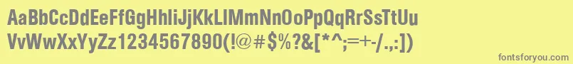 ArezzoCdDemi Font – Gray Fonts on Yellow Background