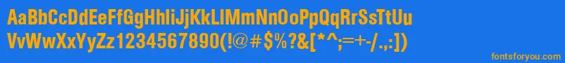 ArezzoCdDemi Font – Orange Fonts on Blue Background