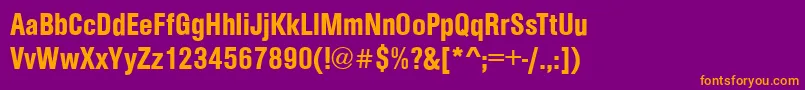 ArezzoCdDemi Font – Orange Fonts on Purple Background