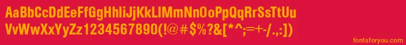 ArezzoCdDemi Font – Orange Fonts on Red Background