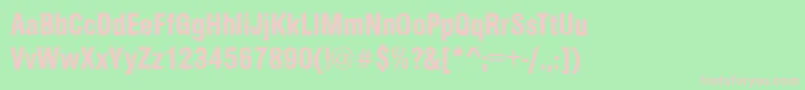 Шрифт ArezzoCdDemi – розовые шрифты на зелёном фоне