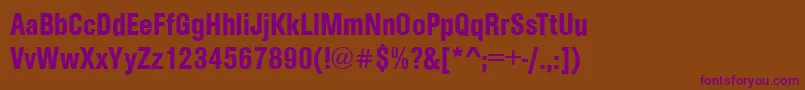 ArezzoCdDemi Font – Purple Fonts on Brown Background
