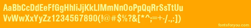 fuente ArezzoCdDemi – Fuentes Amarillas Sobre Fondo Naranja