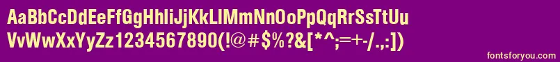 ArezzoCdDemi Font – Yellow Fonts on Purple Background