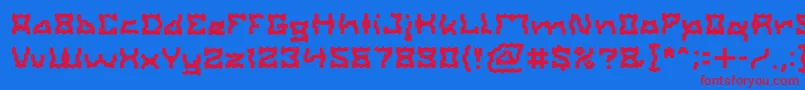 ShakeItOff-fontti – punaiset fontit sinisellä taustalla