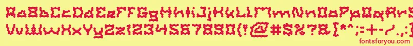 ShakeItOff Font – Red Fonts on Yellow Background