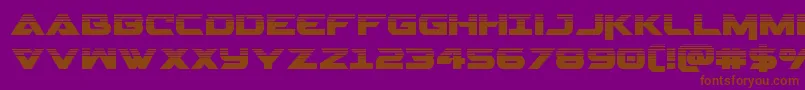 Fonte Gemina2half – fontes marrons em um fundo roxo