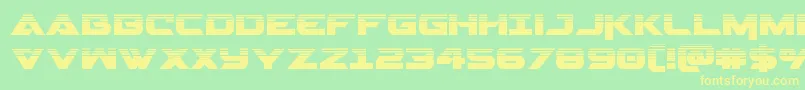 Gemina2half Font – Yellow Fonts on Green Background