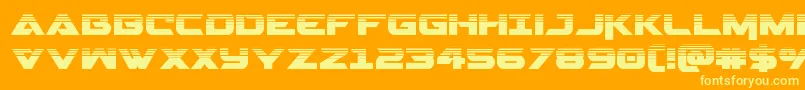 Gemina2half Font – Yellow Fonts on Orange Background