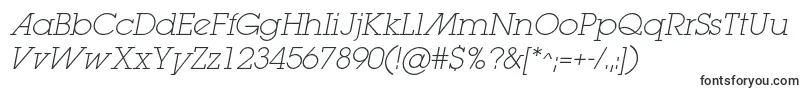 LugaextralightadcItalic-fontti – korkeat fontit