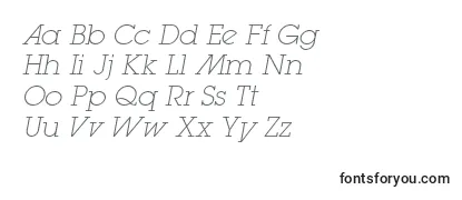 LugaextralightadcItalic-fontti