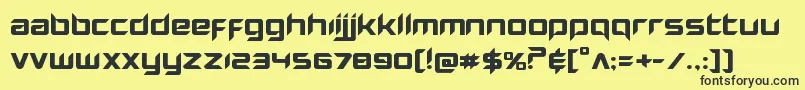 Hollowpointexpand Font – Black Fonts on Yellow Background