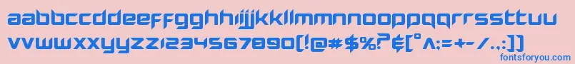 Hollowpointexpand Font – Blue Fonts on Pink Background