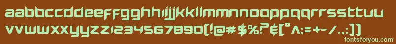 Hollowpointexpand Font – Green Fonts on Brown Background