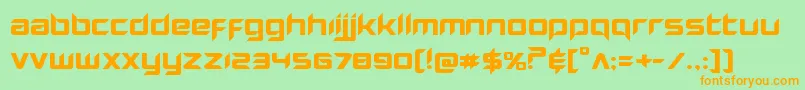 Hollowpointexpand Font – Orange Fonts on Green Background
