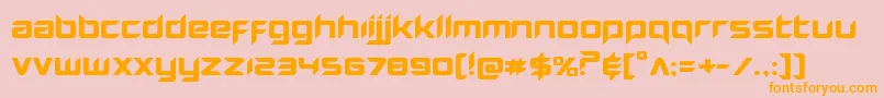 Hollowpointexpand Font – Orange Fonts on Pink Background