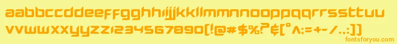 Hollowpointexpand Font – Orange Fonts on Yellow Background