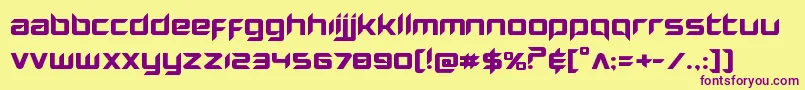 Hollowpointexpand Font – Purple Fonts on Yellow Background