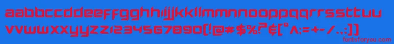 Hollowpointexpand Font – Red Fonts on Blue Background