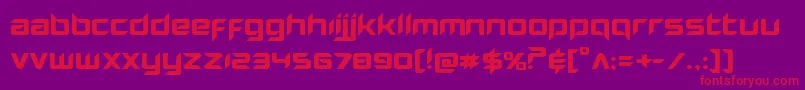Fonte Hollowpointexpand – fontes vermelhas em um fundo violeta