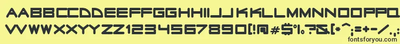 Radiosta Font – Black Fonts on Yellow Background