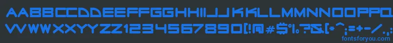 Radiosta Font – Blue Fonts on Black Background