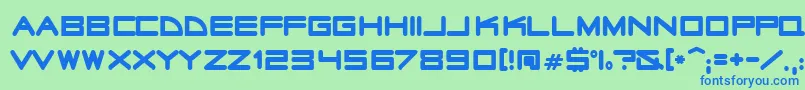 Radiosta Font – Blue Fonts on Green Background