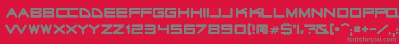 フォントRadiosta – 赤い背景に灰色の文字