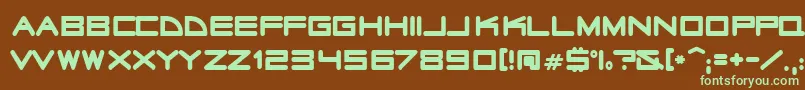 Radiosta Font – Green Fonts on Brown Background