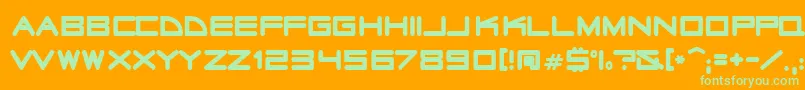 Radiosta Font – Green Fonts on Orange Background