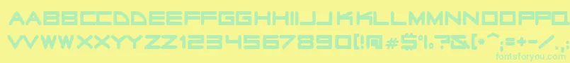 Radiosta Font – Green Fonts on Yellow Background
