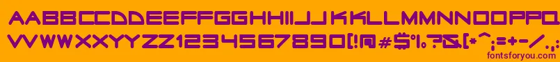 Radiosta Font – Purple Fonts on Orange Background