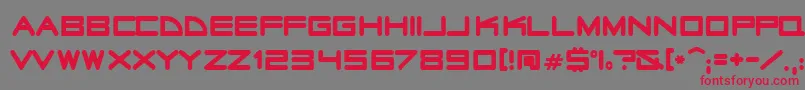 Radiosta Font – Red Fonts on Gray Background